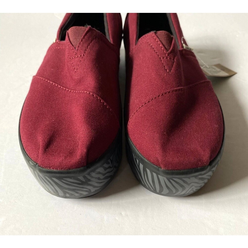 Toms Shoes Women's Size 7 Cabernet Canvas Alpargata Boardwalk NWT ๐คฉ HOST PICK! - Picture 4 of 14